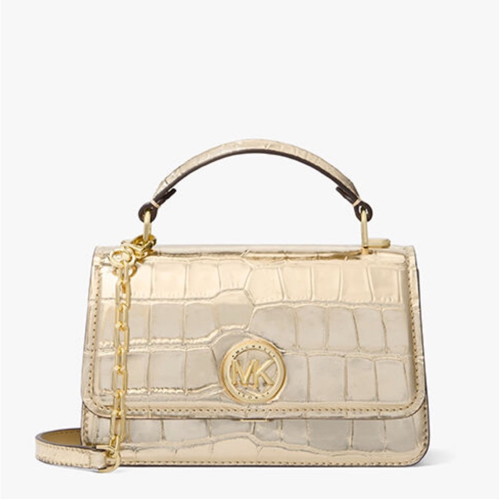 MICHAEL Michael Kors
Delancey Small Leather Top Handle Chain Crossbody